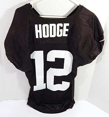 2019 Cleveland Browns Khadarel Hodge # 12 Izdavani BROWN PUSS Jersey 44 3 - Neidređena NFL igra rabljeni dresovi