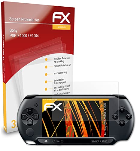 Atfolix zaštitnik ekrana kompatibilan sa Sony PSP-E1000 / E1004 folijom za zaštitu ekrana, antirefleksnom i FX zaštitnom folijom koja apsorbuje udarce