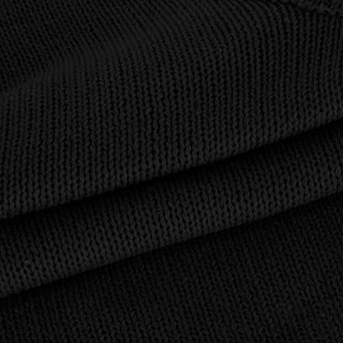 V izrez pletene džemper za žene za žene Ležerne prilike sa dugim rukavima, labavi skakač Osnovni jednostavni