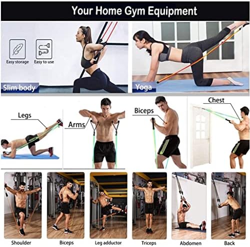 Gkmjki set otpornih traka Extender Yoga Pilates Vježba Fitnes oprema za kućni fitnes sa elastičnom trakom