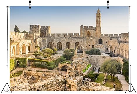 BELECO 9x6ft tkanina Stari Grad Jerusalem pozadina Izrael Kula Davida pozadina David toranj drevne ruševine