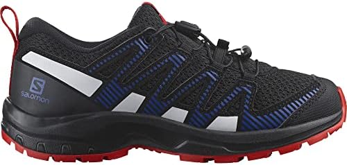Salomon Xa Pro V8 Planinarska cipela, crna / laPIS plava / vatrena crvena, 2 američka unisex malog djeteta