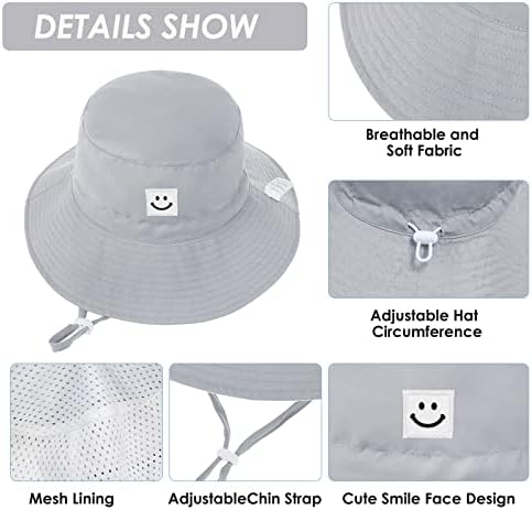 Baby sunčani šešir Smile seod od magistrale za sunčanje upf 50+ zaštita od sunca Podesivi kape za djecu