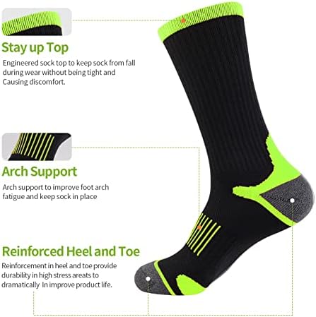Joynée Muške čarape za atletske posade za muškarce Cushion Casual Sportski trening Sock 6 Pack