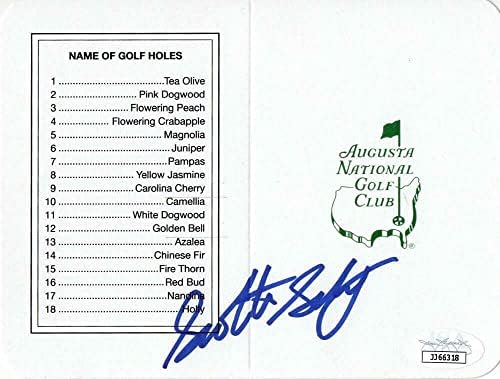 Scottie Scheffler potpisao Autogram Augusta Scorecard 2022 Masters Champion JSA - autogramirani golf rezultati