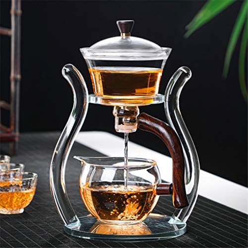 Mozeo staklo set stakla Automatski lazirani čaj za rotiranje kungfu-otporno na toplotno otporno na čajnik