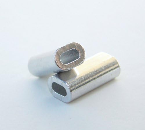 Mini aluminijumske ovalne navlake za presovanje 1,2 mm x 7 mm - 100 komada