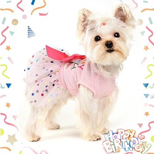 Pas rođendanski haljina ljetne haljine za pse za male pse djevojke štene princess tutu slatka pasa tulle