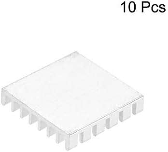 Uxcell Elektronski radijatori hladnjaka za MOS GPU IC čip crna 25 x 25 x 5 mm 10pcs
