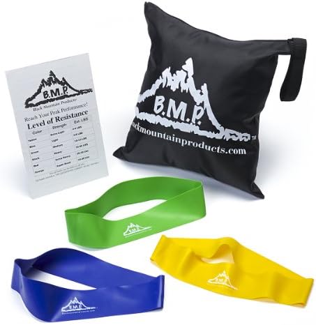 Otpor proizvoda Black Mountain Loop bendovi Set od tri sa vodičem za Starter i torbom za nošenje