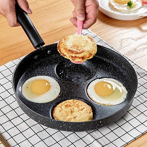 Vier-Loch Omelett Pan für Eier Pfannkuchen Maker Braten Pfannen Kreative Nicht-Stick Keine Öl-Rauch Frühstück Grill Pan Kochen Topf