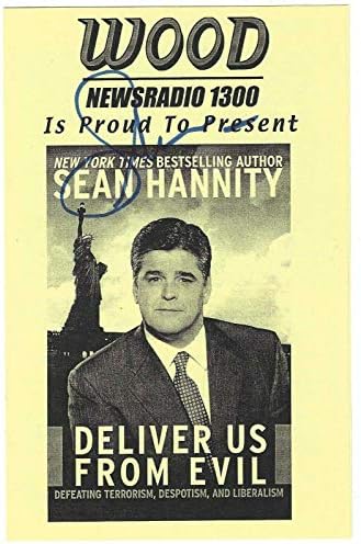 Sean Hannity potpisan nam je iz zle knjige potpisivanje 5.5x8.5 letača - NHL AUTOGREMIRANI RAZNICE