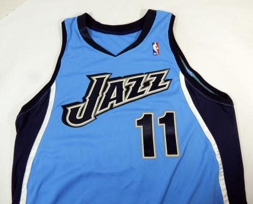 2009-10 Utah Jazz Goran Suton 11 Igra Izdana svijetlo Blue Jersey 50 DP37412 - NBA igra koja se koristi