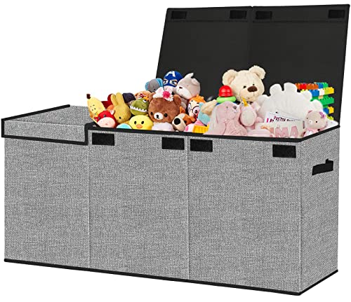 JAYSDAYLY kutija za igračke izuzetno veliki, sklopivi Organizator za čuvanje sanduka za igračke sa poklopcima
