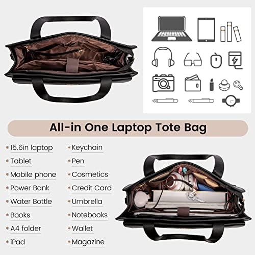 LOVEVOOK torba za Laptop za žene 15,6-inčna torba za laptop Radna torba profesionalna kožna kompjuterska