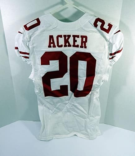 San Francisco 49ers Kenneth Acker 20 Igra izdana bijeli dres 70 P 40 4 - Neincign NFL igra rabljeni