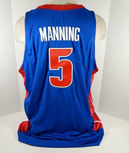 2002-03 Detroit Pistons Danny MANNING 5 Igra Polovni Blue Jersey 56 DP08348 - NBA igra koja se koristi