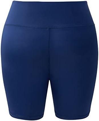 Honwenle ženske plus veličina joga kratke hlače visoki struk biciklistička vježba Atletski trčanje temmske kontrole Stretci s džepovima
