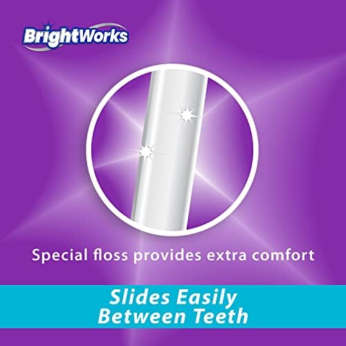 BrightWorks Meki klizni zubni konac, za uske prostore i dodatnu udobnost, 43.7 metara