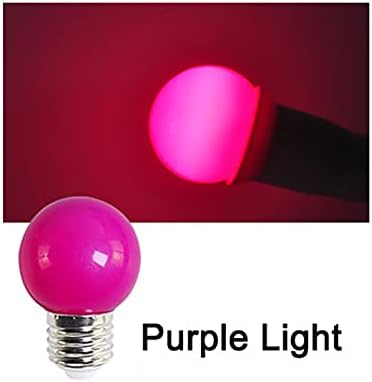 Lxcom rasvjeta 10 pakovanja LED ljubičasta sijalica G45 LED sijalica u boji 1w Globusne sijalice u boji