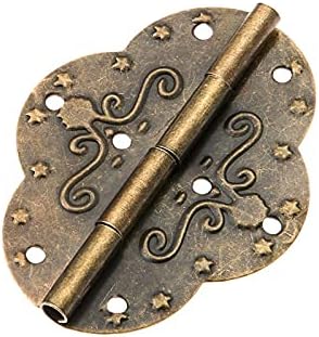SLNFXC 2pcs 69x53mm Antique Brončani ormar za šarke za nakit Drvena kutija za ladicu vrata ukrasna vintage
