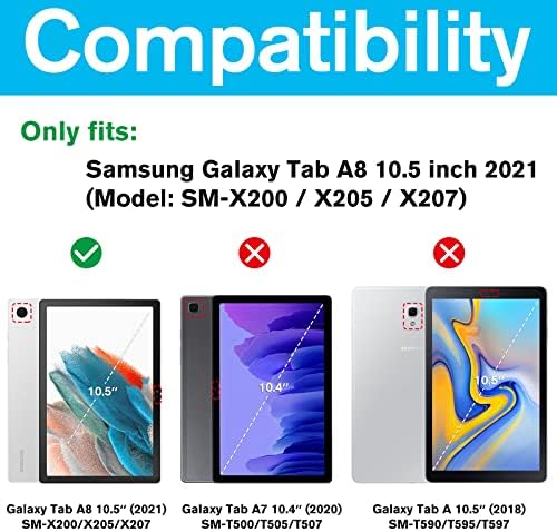 ProCase 2 paket Galaxy Tab A8 10.5 2022 paket zaštitnika ekrana sa Galaxy Tab A8 kućištem 10,5 inča 2022