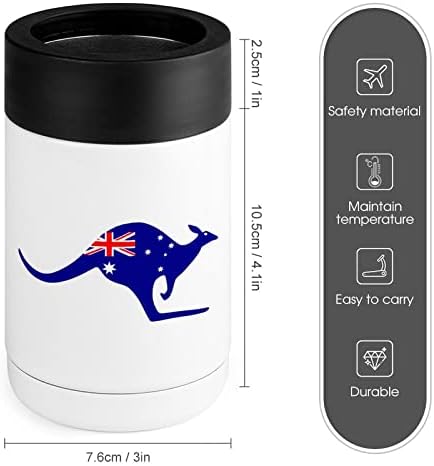 Australian Kengur Flag Cour Cup sa izolirani od nehrđajućeg čelika može hladnije drhtač nosača sa poklopcima