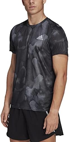 adidas Muška brza grafička majica, Crna / Print