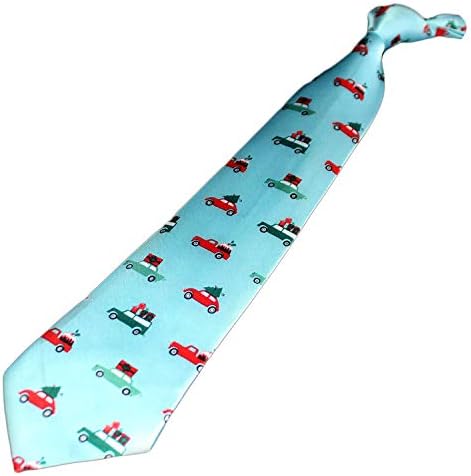 Andongnywell Muška Božić kravatu Santa Claus poliester kravatu Santa Claus svile kravate za Festival Party