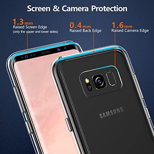 Rayboen za Samsung Galaxy S8 Plus, Crystal Clear Shootofofofofofofofofofoff antiklizat, zaštitni telefon,