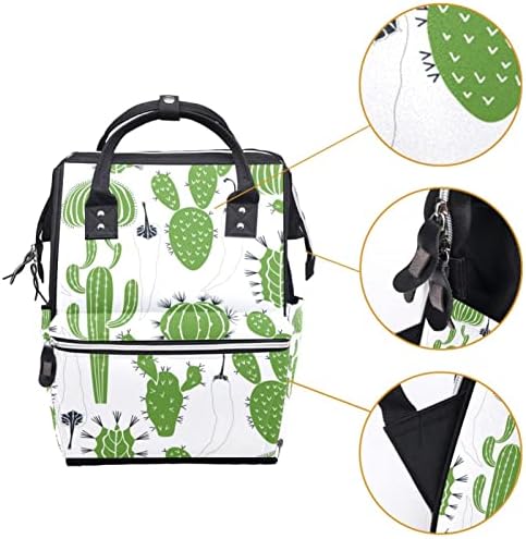 Guerotkr putnički ruksak, ruksak od pelena, ruksak pelena, uzorak zelenih biljaka