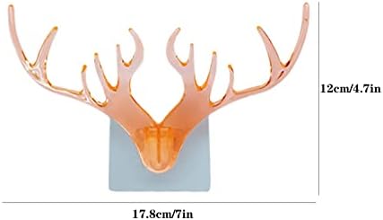 BSXGSE zidno vješalica Sticky kuka Deer Antlers Design Kuhinja Kupatilo Kućni otvor Kuka Metalne stropne
