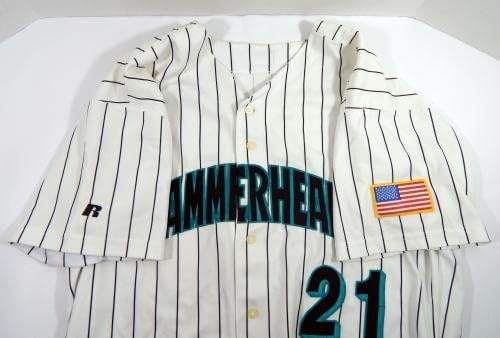 Jupiter Hammerheads 21 Igra Polovni dres bijelog pinstrupe USA Patch Patch 48 16 - Igra Polovni MLB dresovi