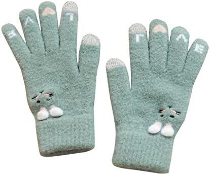 Ženske rukavice zimske pletene tople odrasle Jahaće slatke rukavice sa pet prstiju šal i rukavice Set za
