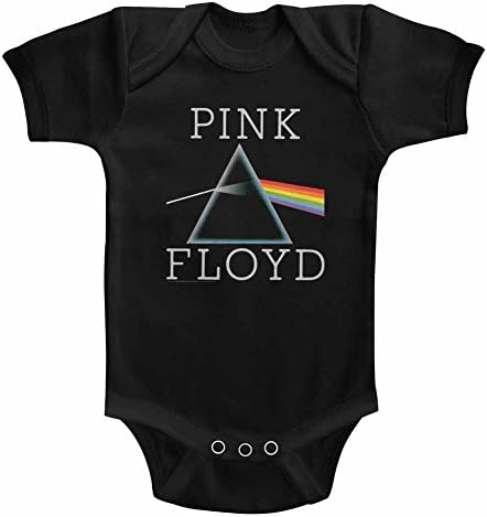 Pink Floyd Prism crni novorođenče za dječje sažetke snapsuit Romper