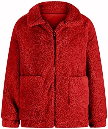 Ženska 2022 modni zimski kaput revel fleece Fuzzy Faux Shearling Shaggy jakna Topla prevelika patentna patentna