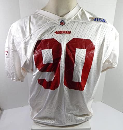 2010 San Francisco 49ers Isaac Sopoaga 90 Igra Izdana dres bijele prakse 6 - nepotpisana NFL igra rabljeni