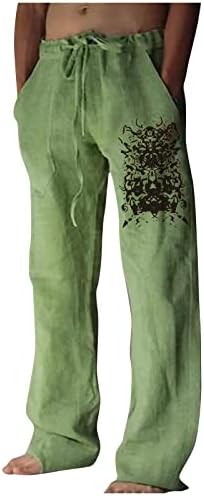 Dudubaby Plus size Lounge hlače Muške labave ležerne pamučne pamučne pantalone za pamučne pamučne boje elastične