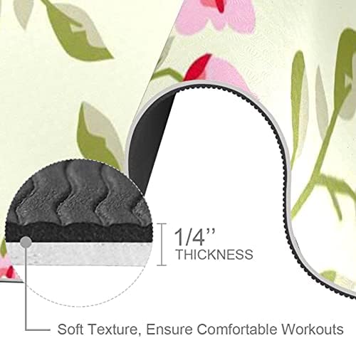 Siebzeh Flowers Pattern Premium Thick Yoga Mat Eco Friendly Rubber Health & amp; fitnes Non Slip Mat za
