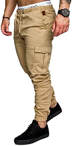 Dudubaby Muška modna labava zgodna džepa za pantalone Alatne pantalone M-4XL