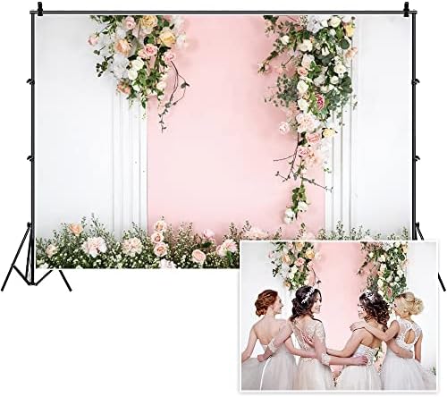 Yeele 10x8ft vjenčanje cvijeće pozadina Svadbeni cvjetni zid bijela ružičasta ruža fotografija pozadina