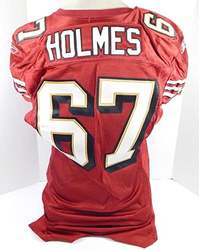 2007 San Francisco 49ers Louis Holmes 67 Igra izdana Crveni dres 46 16 - Neintred NFL igra rabljeni dresovi
