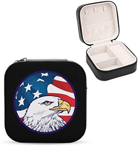 Kutije za nakit za zastavu Eagle PU kožnog prenosivog zaslona Držač kutije za pohranu mini fuse za žene
