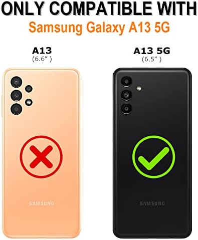 Mophinda Kompatibilan Samsung Galaxy A13 5G Crno bijeli futrola, prozirna mat mekani TPU BUMPER CASE Slatka