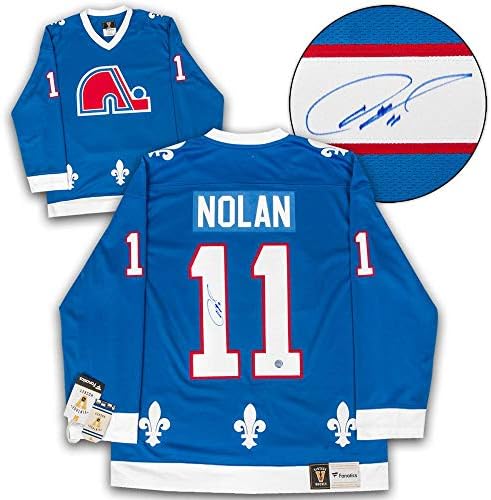 Owen Nolan Quebec Nordiques potpisan retro fanatics dres - autogramirani NHL dresovi