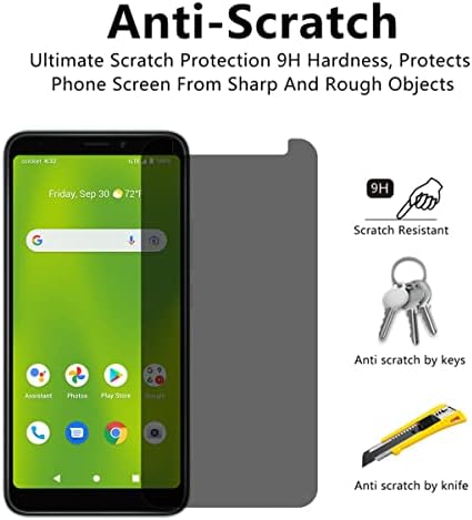 VIESUP za kriket debi Smart Anti-spy Zaštita ekrana-Privacy Screen Temered Glass, [2pack] jednostavna instalacija
