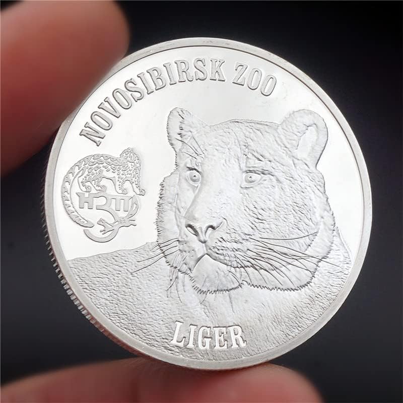 Spot životinjski novčići Liger Komemorativni novčić Srebrni novčić Medalja Lion Coin Tiger Coin Coin Coin