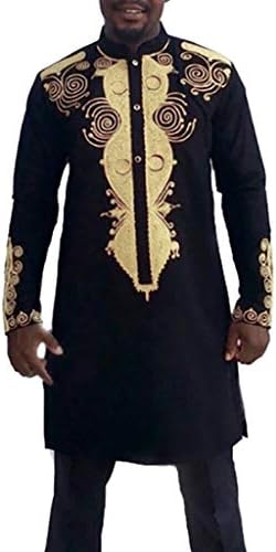 Muške jakne jesenji zimski Print Dashiki odijelo luksuzna košulja rukav dugi muški muški kompleti odijela