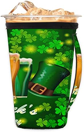 Saint Patrick's Green Hat-a za punjenje za punjenje kafe sa ručkom ručicom neoprenske čaše za sode, latte,