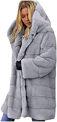 Overmal ženski modni modni push coustcoat feux-fur hoodie gornja kaput odjeća